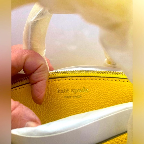 Kate Spade Mini Margaux Pebbled Leather Yellow Satchel NWT IN ORIGINAL WRAPPING! - Picture 4 of 14